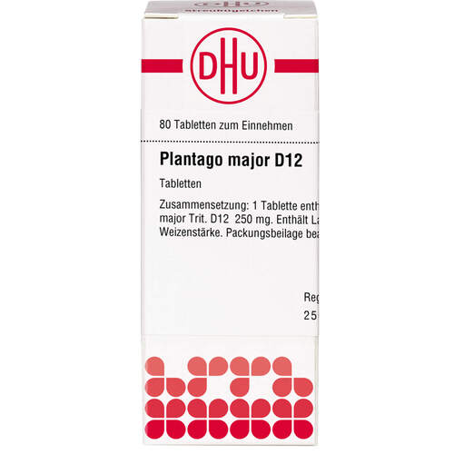 PLANTAGO MAJOR D 12 Tabletten, 80 Stk., DHU-Arzneimittel GmbH & Co. KG