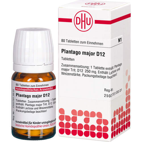PLANTAGO MAJOR D 12 Tabletten, 80 Stk., DHU-Arzneimittel GmbH & Co. KG