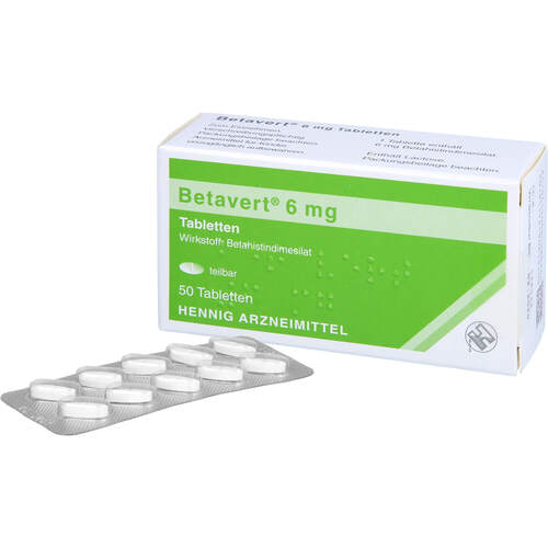 Betavert 6mg Tabletten, 50 Stk., Hennig Arzneimittel GmbH & Co. KG