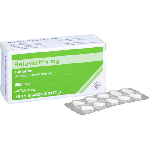 Betavert 6mg Tabletten, 50 ST, Hennig Arzneimittel GmbH & Co. KG