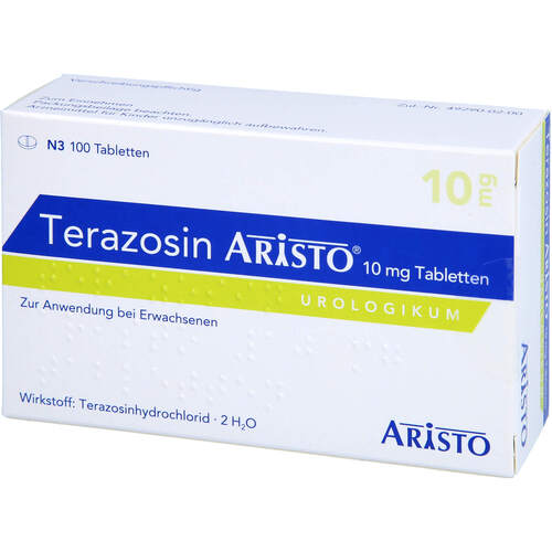 Terazosin Aristo 10mg Tabletten, 100 ST, Aristo Pharma GmbH