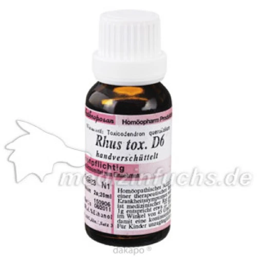 RHUS TOXICODENDRON D 6 Dilution, 20 ml, Anthroposan Homöopharm Produktionsgesell