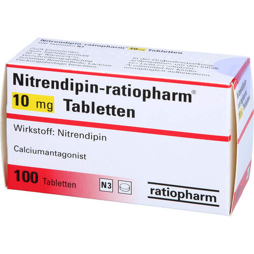 Nitrendipin-ratiopharm 10mg Tabletten, 100 st, ratiopharm GmbH