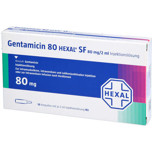 Gentamicin 80 Hexal SF, 10 Stk., HEXAL AG