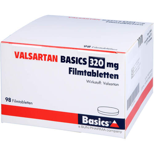 VALSARTAN BASICS 320mg Filmtabletten, 98 Stk., Basics GmbH
