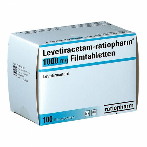 Levetiracetam-ratiopharm 1000 mg Filmtabletten, 100 ST, ratiopharm GmbH