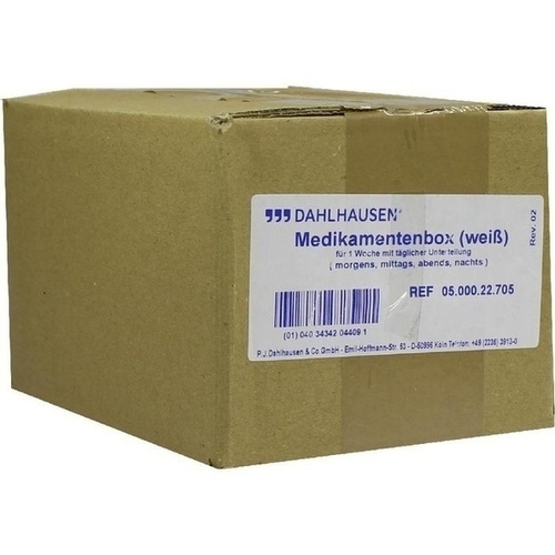 MEDIKAMENTEN BOX F 1 Woche weiß, 1 Stk., P.J.Dahlhausen & Co. GmbH