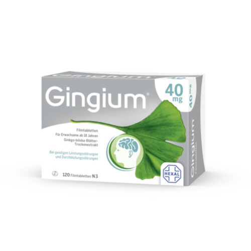 Gingium 40mg Filmtabletten, 120 Stk., HEXAL AG