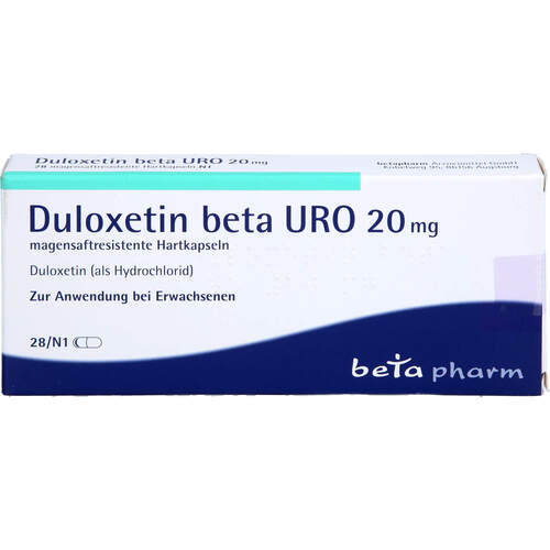 Duloxetin beta URO 20 mg magensaftresist.Hartkap., 28 ST, betapharm Arzneimittel GmbH