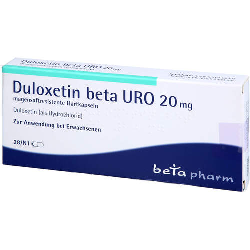 Duloxetin beta URO 20 mg magensaftresist.Hartkap., 28 ST, betapharm Arzneimittel GmbH