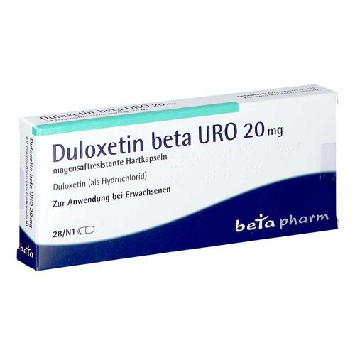 Duloxetin beta URO 20 mg magensaftresist.Hartkap., 28 ST, betapharm Arzneimittel GmbH