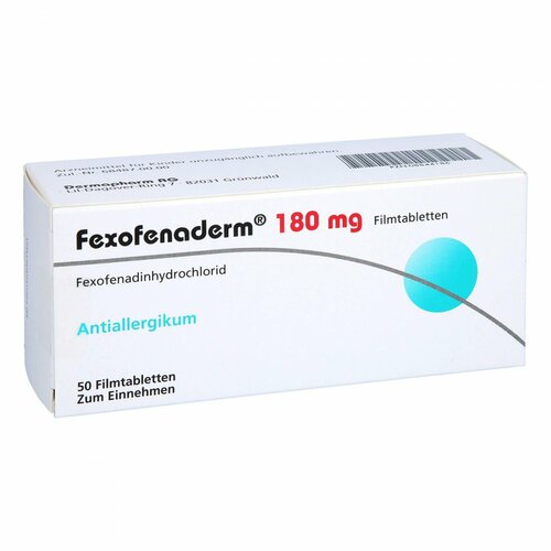 Fexofenaderm 180mg Filmtabletten, 50 Stk., Dermapharm AG