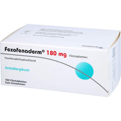 Fexofenaderm 180mg Filmtabletten, 100 Stk., Dermapharm AG