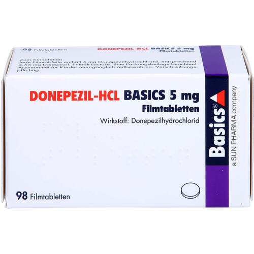 DONEPEZIL-HCL BASICS 5mg Filmtabletten, 98 ST, Basics GmbH