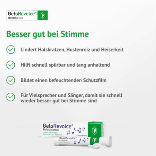 GeloRevoice Halstabletten Cassis-Menthol bei Heiserkeit & Stimmverlust, 20 Stk., G. Pohl-Boskamp GmbH & Co. KG