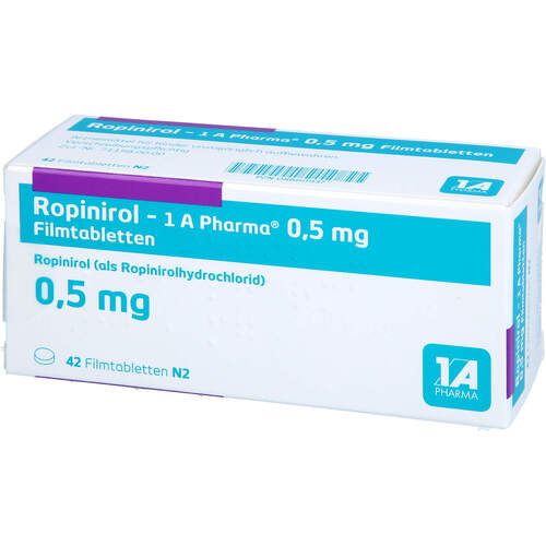 Ropinirol-1A Pharma 0.5mg Filmtabletten, 42 ST, 1 A Pharma GmbH