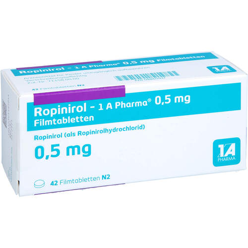 Ropinirol-1A Pharma 0.5mg Filmtabletten, 42 Stk., 1 A Pharma GmbH