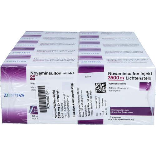 Novaminsulfon injekt 2500mg Lichtenstein, 100X5 ML, Zentiva Pharma GmbH