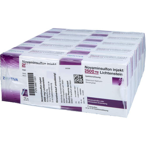 Novaminsulfon injekt 2500mg Lichtenstein, 100x5 ml, Zentiva Pharma GmbH