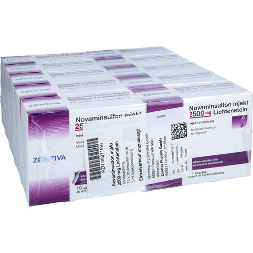 Novaminsulfon injekt 2500mg Lichtenstein, 100x5 ml, Zentiva Pharma GmbH