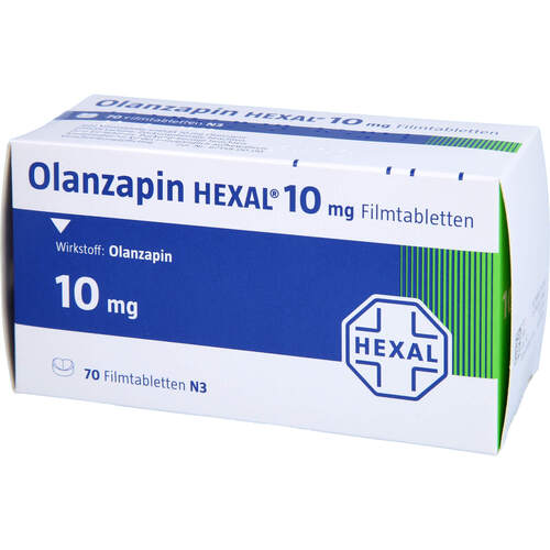 Olanzapin HEXAL 10mg Filmtabletten, 70 Stk., HEXAL AG
