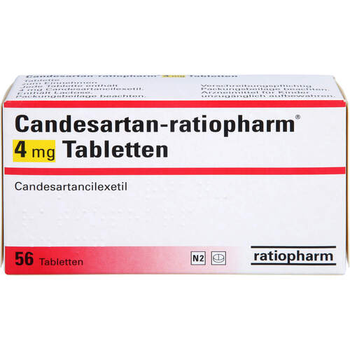 Candesartan-ratiopharm 4mg Tabletten, 56 Stk., ratiopharm GmbH