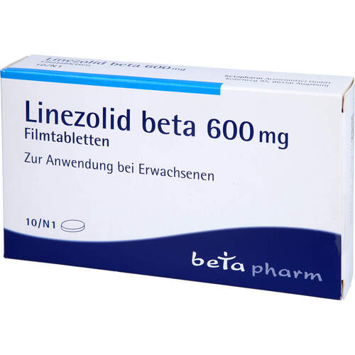 LINEZOLID beta 600 mg Filmtabletten, 10 Stk., betapharm Arzneimittel GmbH