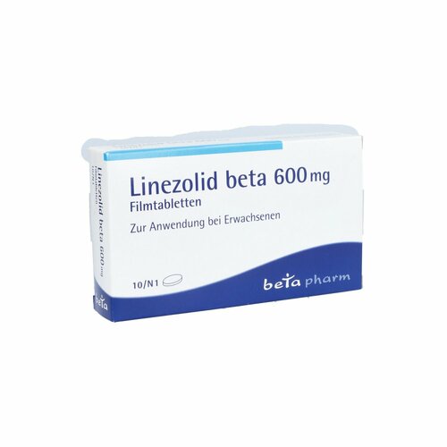 LINEZOLID beta 600 mg Filmtabletten, 10 Stk., betapharm Arzneimittel GmbH