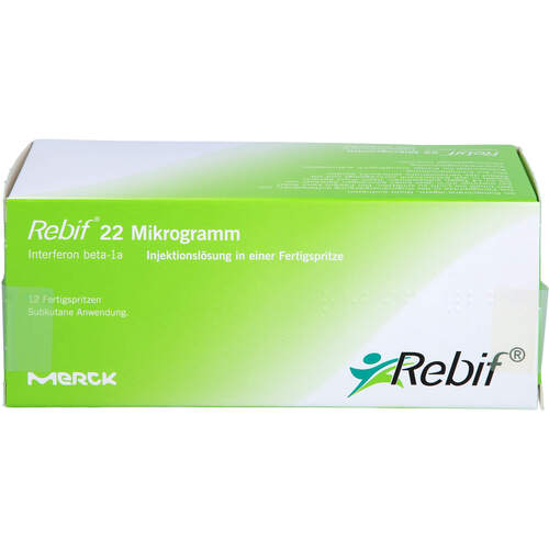 Rebif 22 Mikrogramm Injektions Lösung, 12 ST, Merck Healthcare Germany GmbH