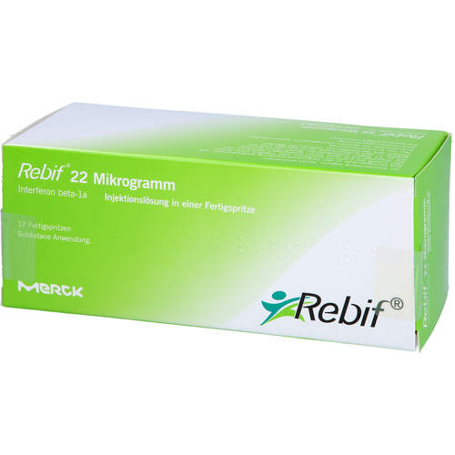 Rebif 22 Mikrogramm Injektions Lösung, 12 ST, Merck Healthcare Germany GmbH