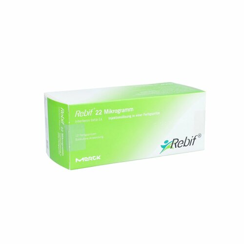 Rebif 22 Mikrogramm Injektions Lösung, 12 Stk., Merck Healthcare Germany GmbH