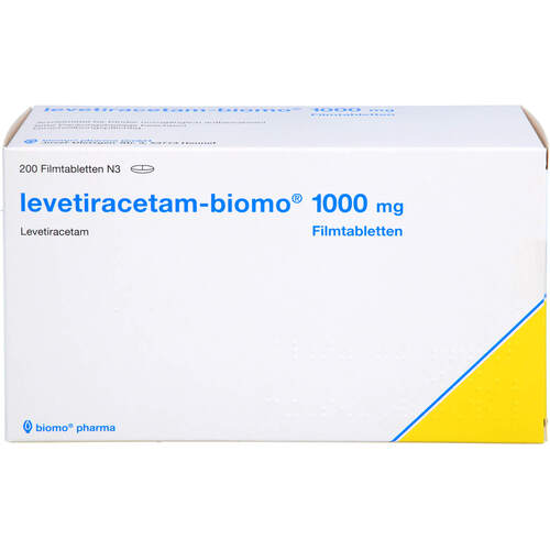 Levetiracetam-biomo 1000mg Filmtabletten, 200 Stk., Biomo Pharma GmbH