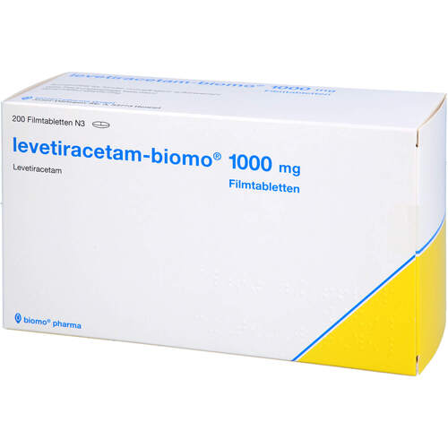 Levetiracetam-biomo 1000mg Filmtabletten, 200 Stk., Biomo Pharma GmbH