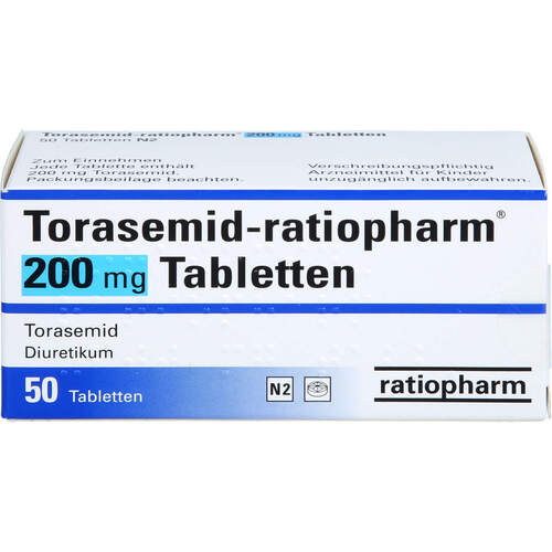 Torasemid-ratiopharm 200 mg Tabletten, 50 Stk., ratiopharm GmbH