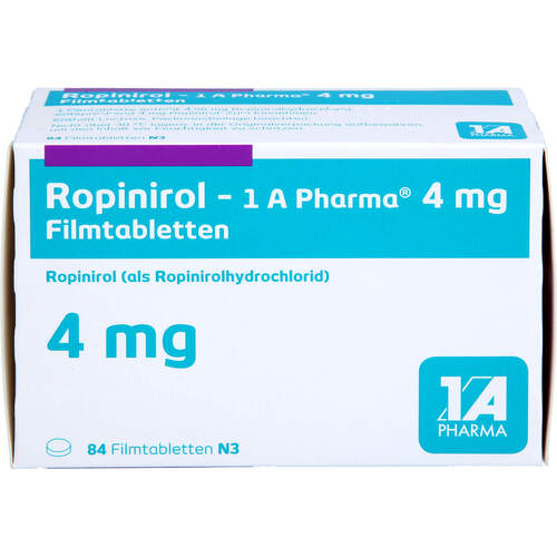 Ropinirol - 1 A Pharma 4 mg Filmtabletten, 84 Stk., 1 A Pharma GmbH