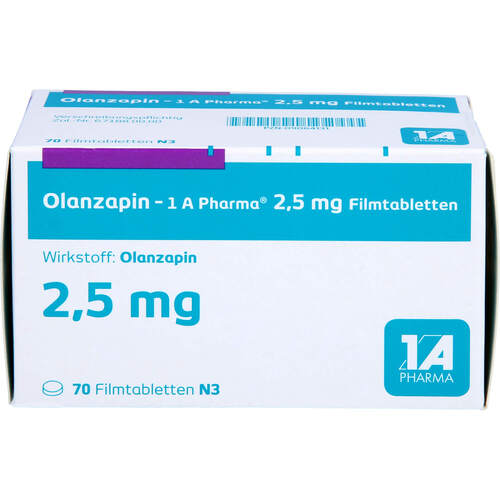 Olanzapin - 1 A Pharma 2.5mg Filmtabletten, 70 Stk., 1 A Pharma GmbH