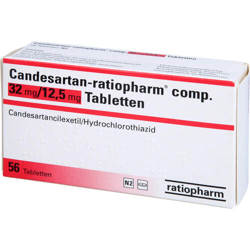 Candesartan-ratiopharm comp. 32mg/12.5mg Tabletten, 56 Stk., ratiopharm GmbH