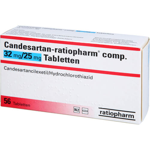 Candesartan-ratiopharm comp. 32mg/25mg Tabletten, 56 Stk., ratiopharm GmbH
