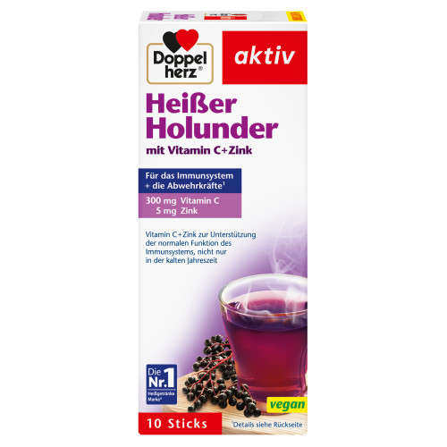 Doppelherz Hei&szlig;er Holunder mit Vitamin C + Zink, 10 Stk., Queisser Pharma GmbH & Co. KG