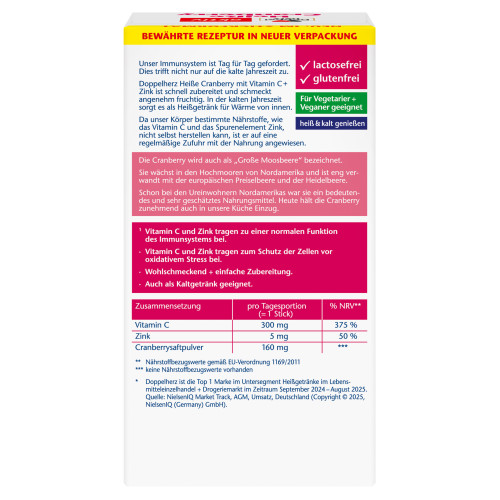Doppelherz Hei&szlig;e Cranberry mit Vitamin C + Zink, 10 Stk., Queisser Pharma GmbH & Co. KG