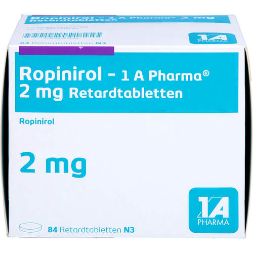 Ropinirol - 1 A Pharma 2 mg Retardtabletten, 84 Stk., 1 A Pharma GmbH