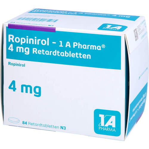 Ropinirol - 1 A Pharma 4 mg Retardtabletten, 84 Stk., 1 A Pharma GmbH