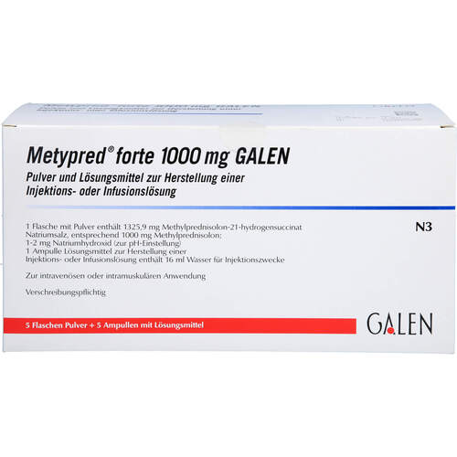 Metypred forte 1000mg GALEN, 5 Stk., Galenpharma GmbH
