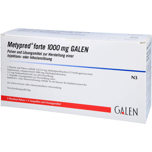 Metypred forte 1000mg GALEN, 5 Stk., Galenpharma GmbH