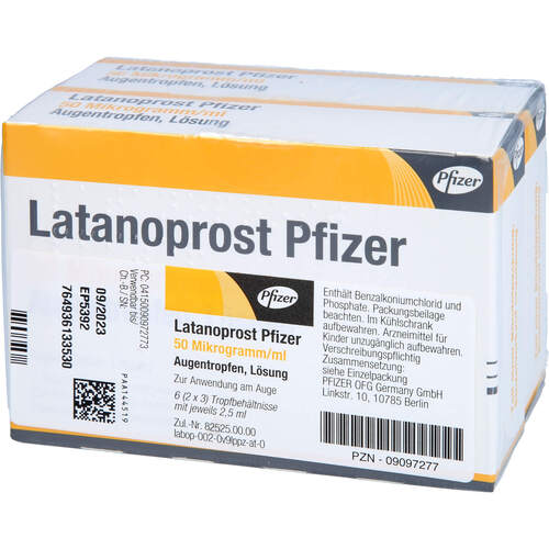 Latanoprost Pfizer 50 Mikrogramm/ml Augentropfen, 6x2,5 ml, Viatris Healthcare GmbH