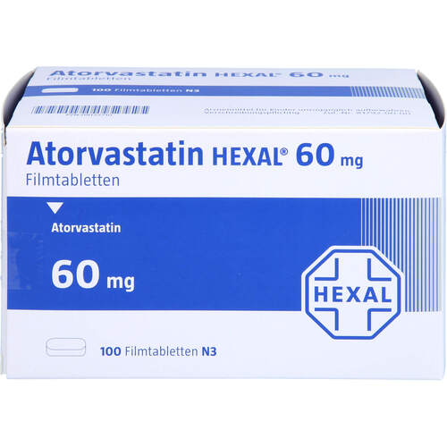 ATORVASTATIN HEXAL 60 mg Filmtabletten, 100 Stk., Hexal AG
