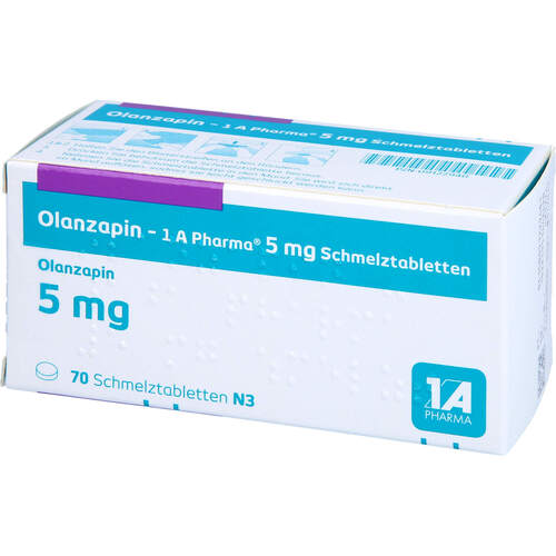 Olanzapin - 1 A Pharma 5mg Schmelztabletten, 70 ST, 1 A Pharma GmbH