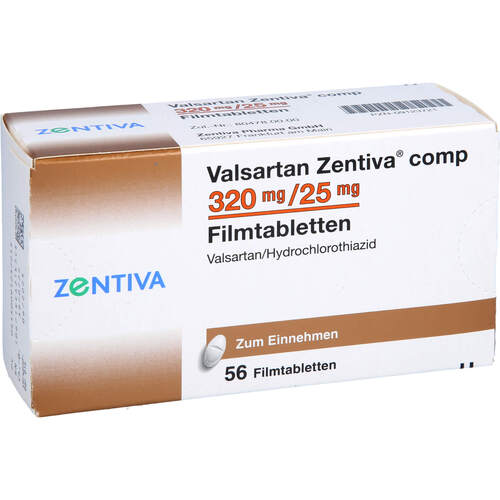 Valsartan Zentiva comp 320mg/25mg Filmtabletten, 56 Stk., Zentiva Pharma GmbH