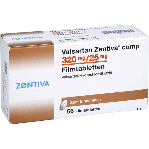 Valsartan Zentiva comp 320mg/25mg Filmtabletten, 56 ST, Zentiva Pharma GmbH