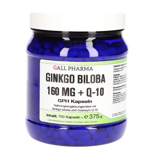 Ginkgo Biloba 160mg+Q-10 GPH Kapseln, 750 Stk., Hecht-Pharma GmbH